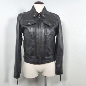 Harley Davidson Women's Black Leather Jacket XS